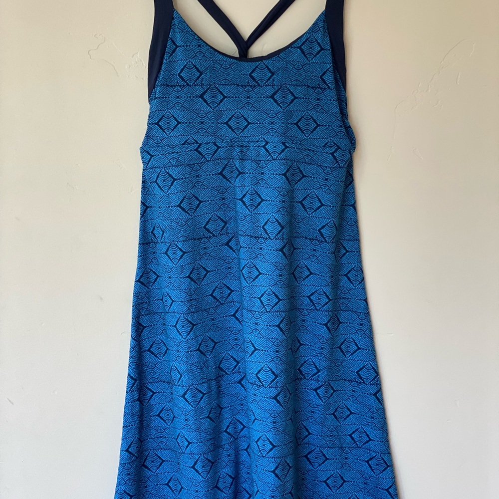 Patagonia Blue Patterned Sleeveless A-Line Dress